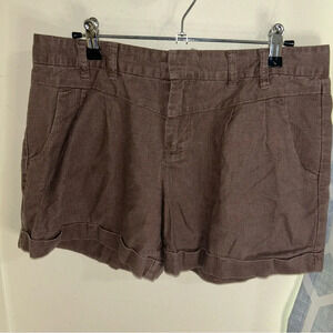 Metro 7 brown linen shorts size 8